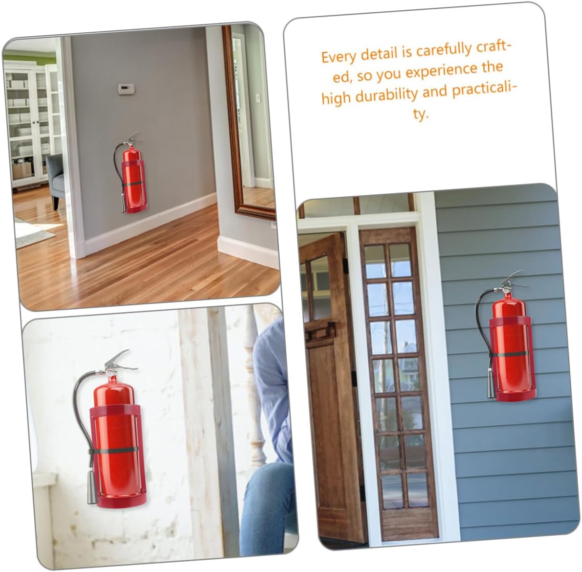 Heavy Duty Fire Extinguisher Wall Rack Bracket Thickened Stable Mount for Home Office Vehicle Boat Use