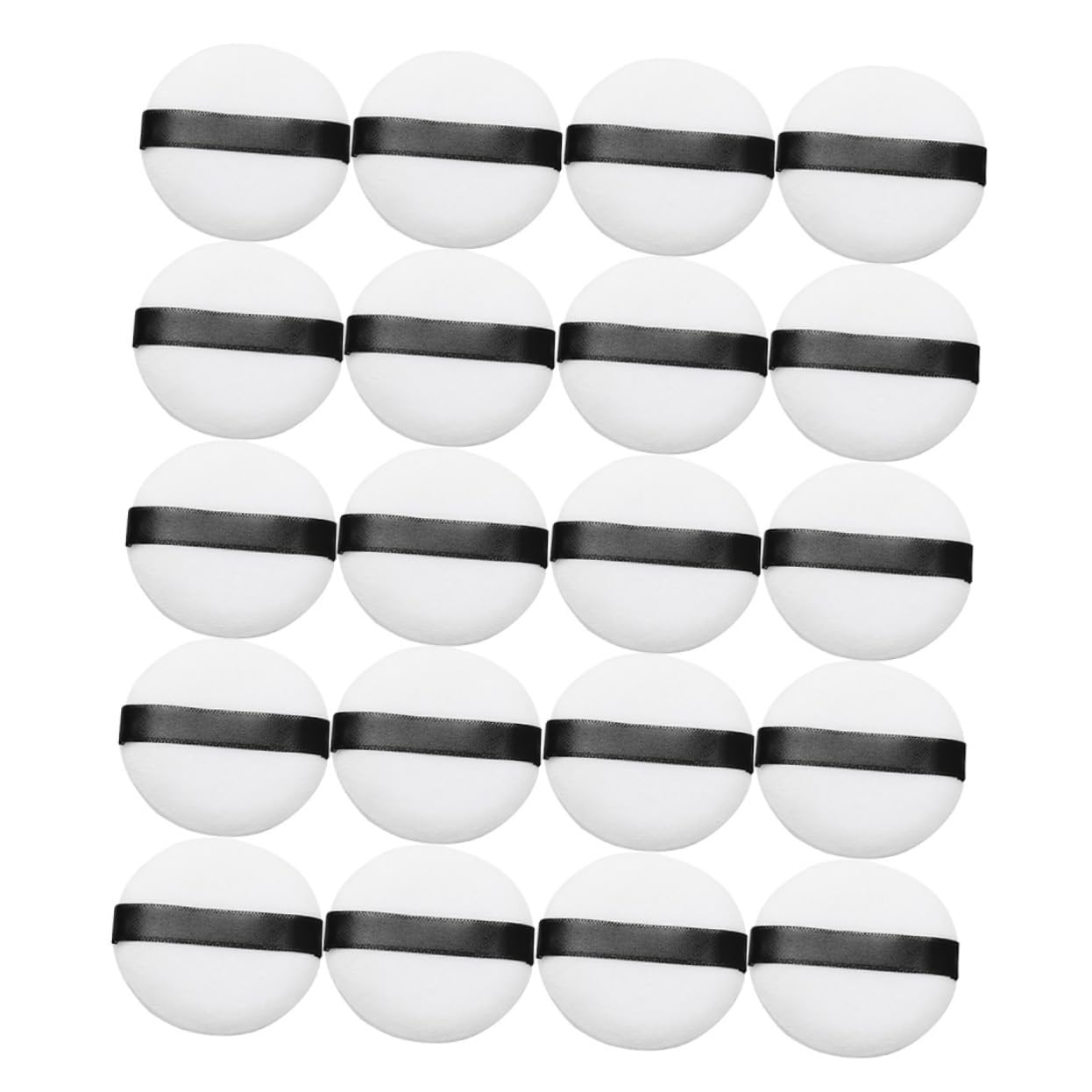 TOVINANNA 20Pcs Comfortable Makeup Pads for Soft Velour Cosmetic for Foundation and Setting Powder Compact for Easy Carrying and Application