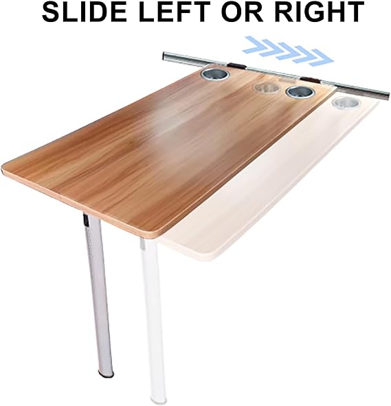 Foldable RV Table Kit for Campervans - RV Dinette Table with Folding Leg, Slider, Detachable for Caravan Camper Van and Motor Homes