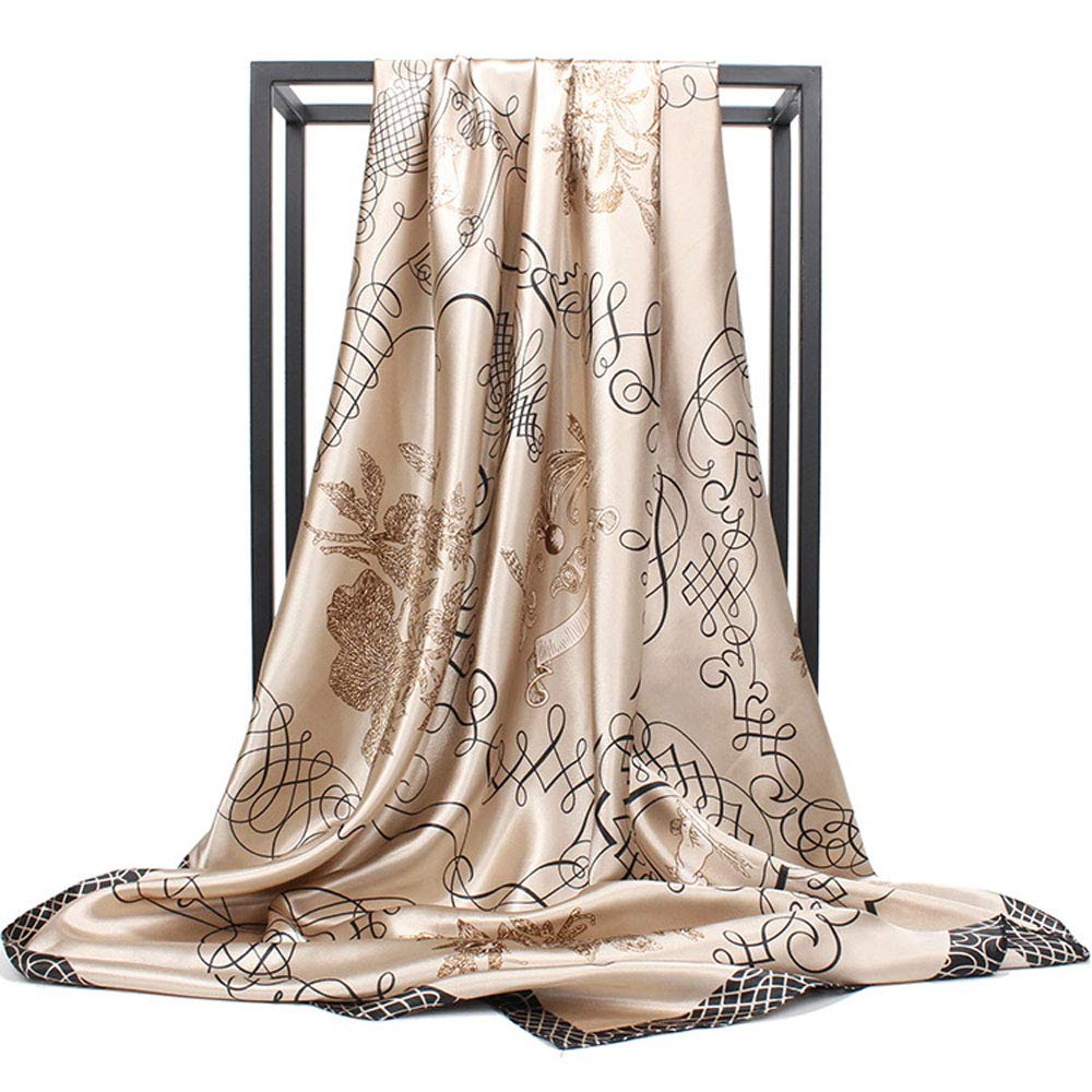 Ladies Silk Scarf - Large Square Satin 90cm, 35'
