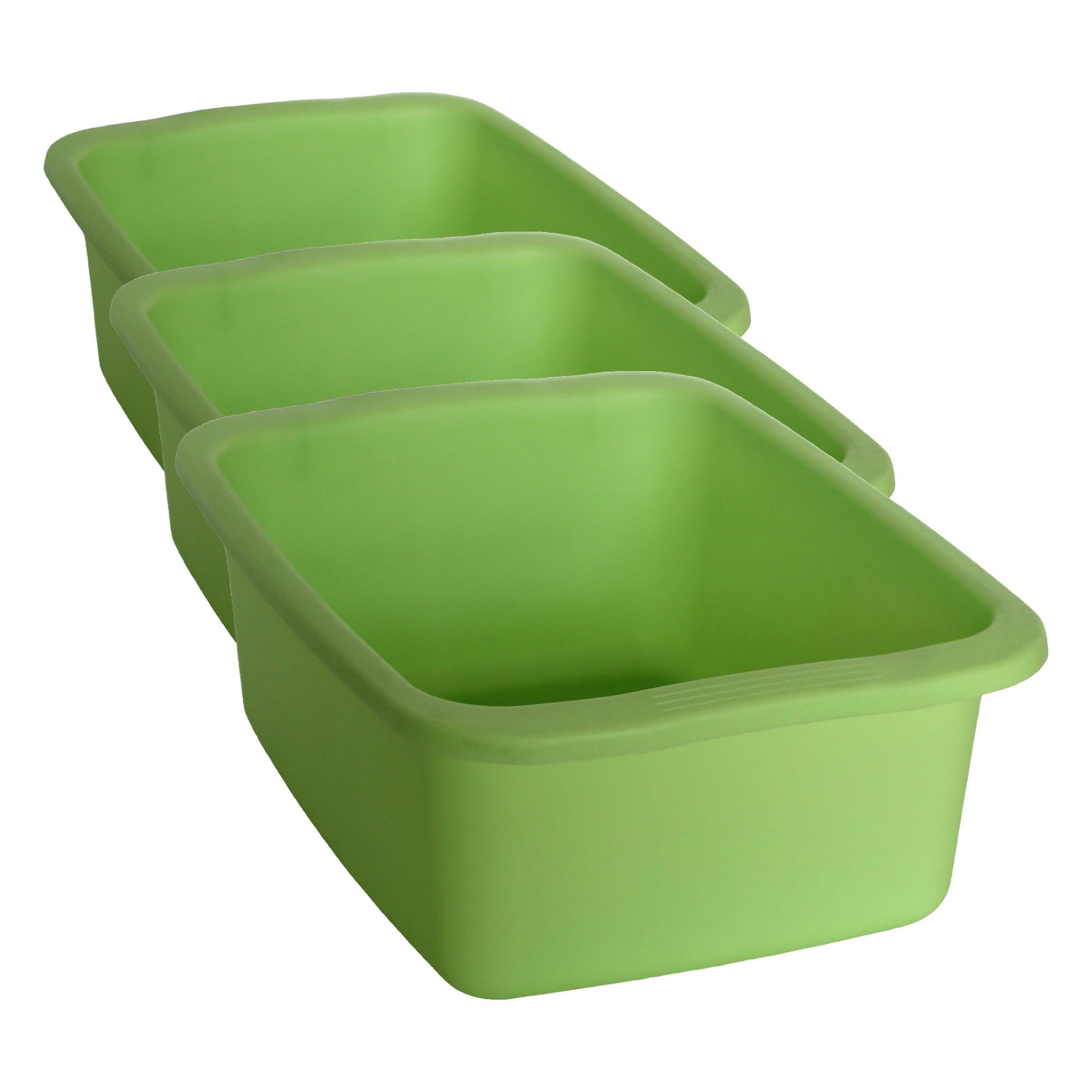 START Macchiavelli catino rettangolare verde. Bacinella in plastica di capacità 10L. Vaschetta multiuso misure 42 x 31 x 15,5 cm (Confezione da 3)