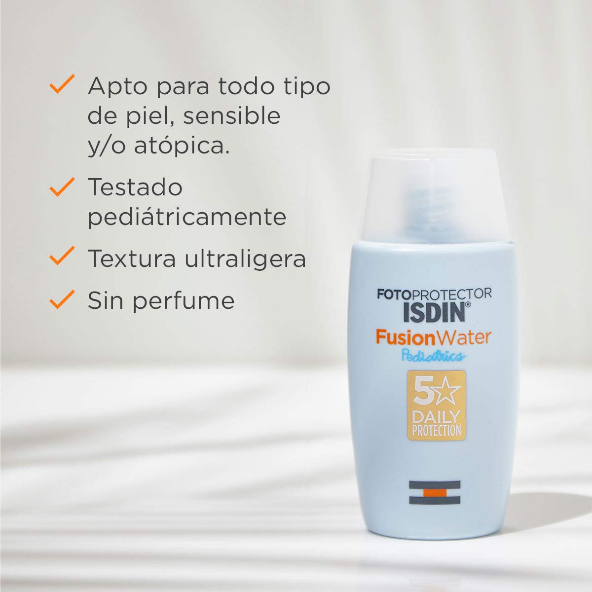Isdin Pediatrics Gel Cream SPF 50+ - Protector solar corporal para niños, 250 ml + Fusion Water Pediatrics SPF 50 - Protector solar facial para niños, Apto para piel atópica, 50 ml