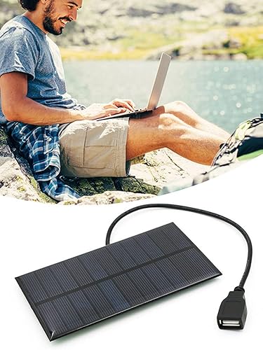 Miniatura 5 de Doefo Cargador solar de 1.65 W, panel solar portátil USB de 5.5 V 300 mA, cargador solar impermeable para campamento de supervivencia al aire libre,