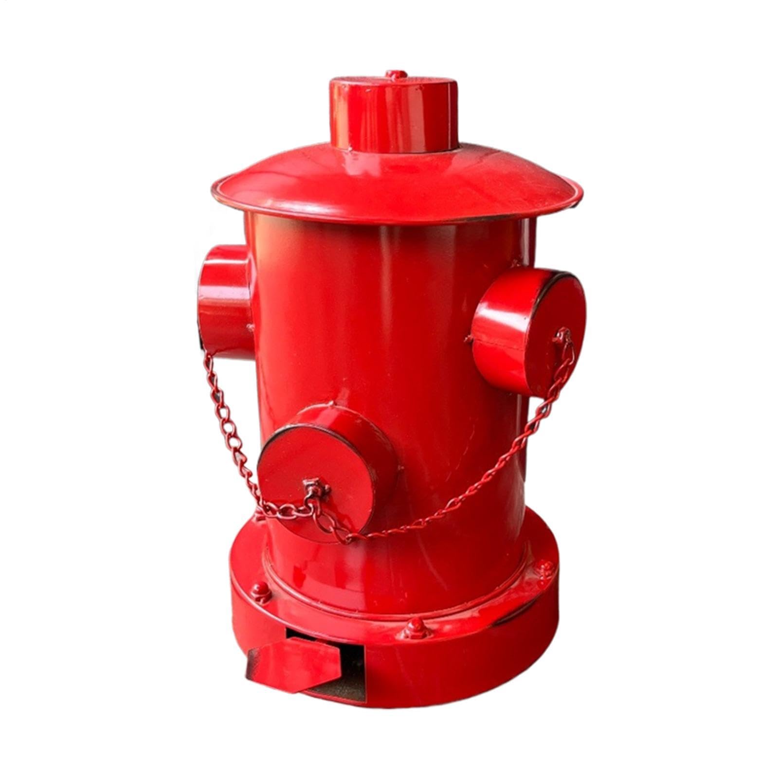 Cestino Idrante Vintage - 5.7L Metallo Pedale Pattumiera Coperchio | 28x40cm Stile Industriale Retrò Secchio Rifiuti | Pedale Senza Mani | Per Esterno Auto Ufficio Casa Camera Capienza