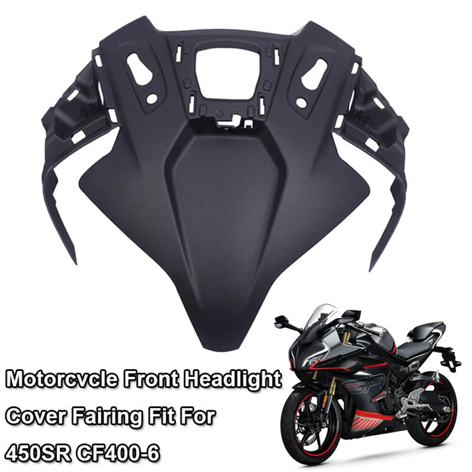 Motorcycle Tail Seat Pasuje do CFMOTO 450SR 400-6 SR450 osłona panelu reflektora wspornik wspornika 450 SR przedni reflektor motocykla Fairing Cover Cowl(Matt Black)