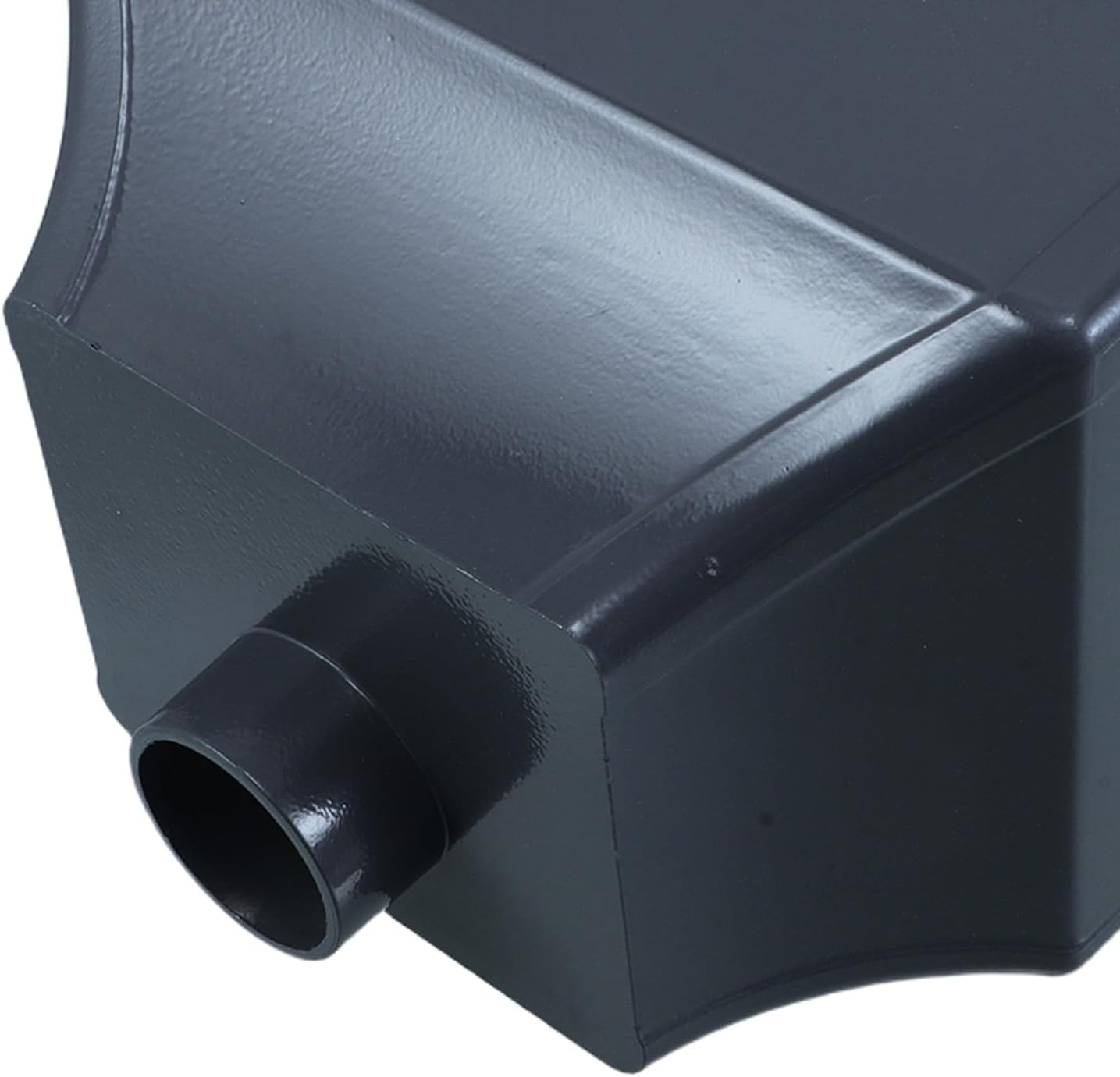 Aluminum Alloy Curved Rainwater Diverter for Roof Rainwater Collector, Gutter Downspout Extension Ф50 Gray, Rain Gutter System Accessory for Home Drainage,