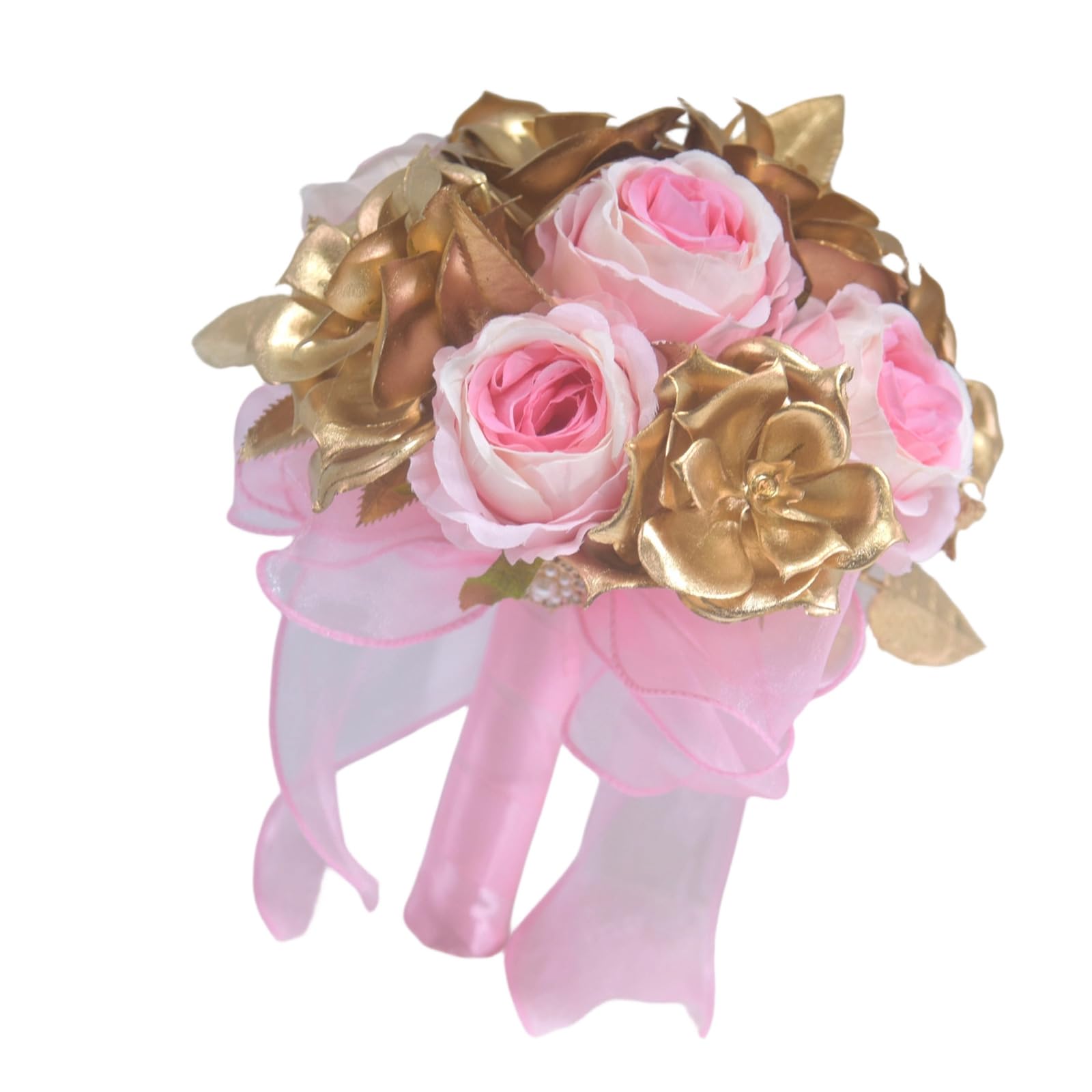 Artificial Wedding Bouquet for Bridal Portraits and Ceremony Looks, Chinese Hand Bouquet Accessory, 23 X 18 Cm Bridal Portrait Xiuhe Ribbon Handle Ceremony Flower Accent Chinese Wedding Bride Hand