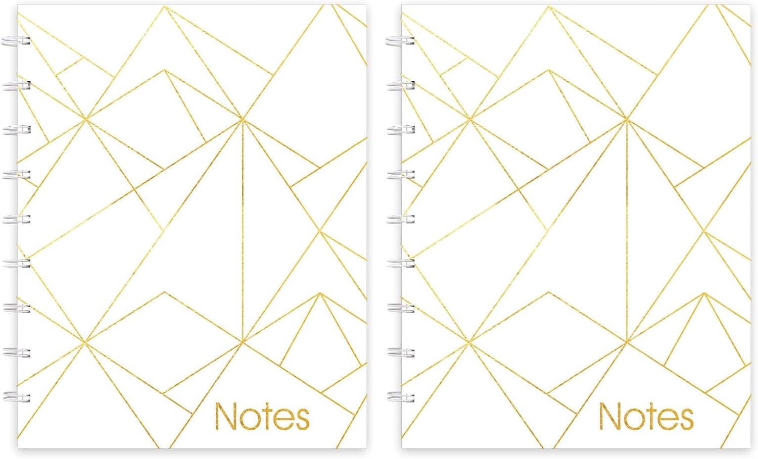 Blueline MiracleBind Notebook, Gold Collection, White, Large, 11 x 9 1/16 inches (AF3100.01) (Pack of 2)