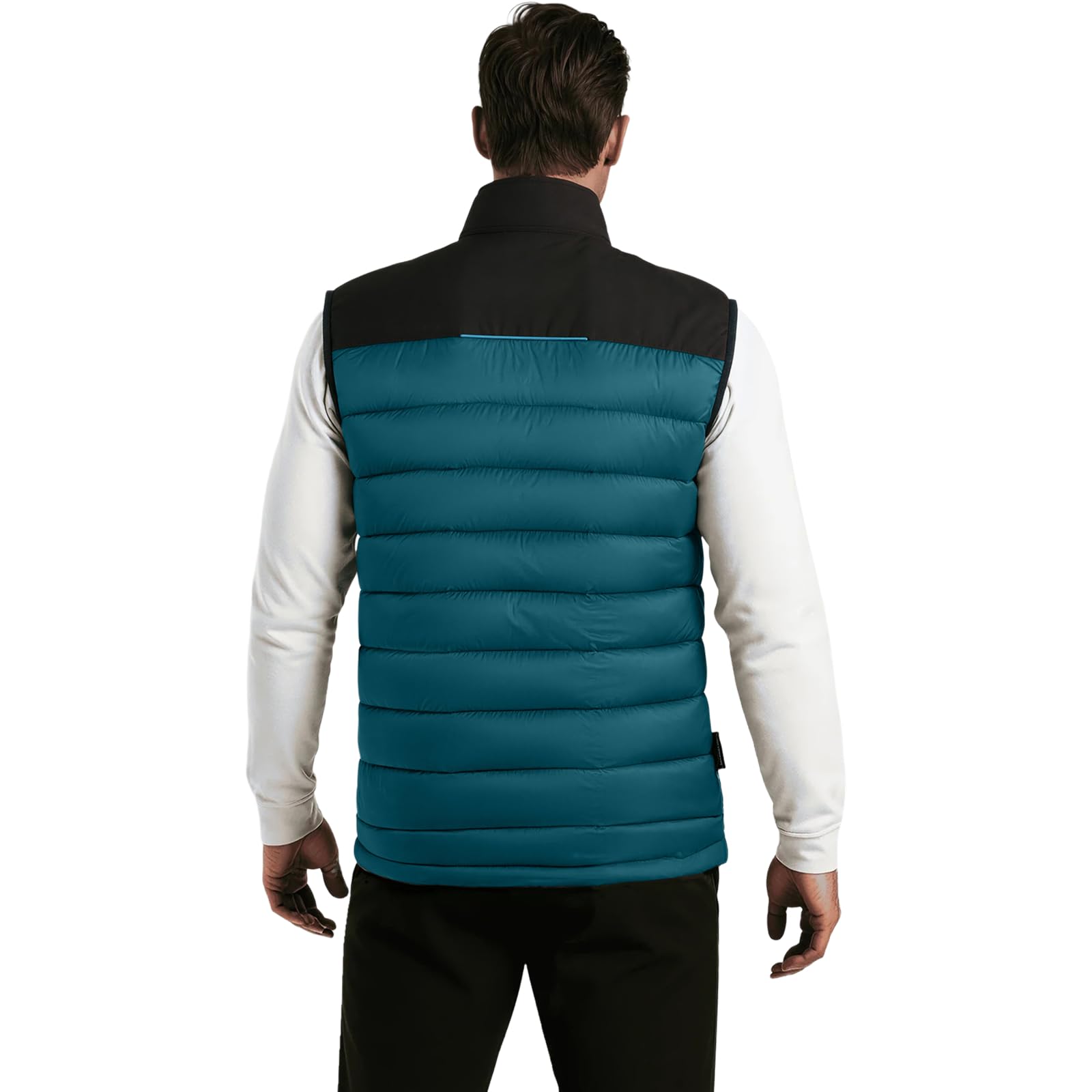 WORK IDEA Herren Outdoor Softshell Weste Wasserabweisend Winddicht Ärmellose Jacke - Atmungsaktives Leichtes Sport Vest mit Taschen für, Radfahren, Laufen, Wandern, Golf und Arbeitskontexte