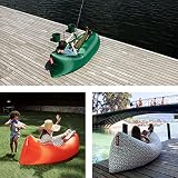 Fatboy Lamzac 3.0 Aufblasbares Sofa - Aufblasbare Couch - Keine Luftpumpe Nötig - Indoor und Outdoor Luftsofa - Wasser- und Schmutzabweisende Mini Couch aus Polyester - 200 x 90 x 50 cm - Dunkelblau