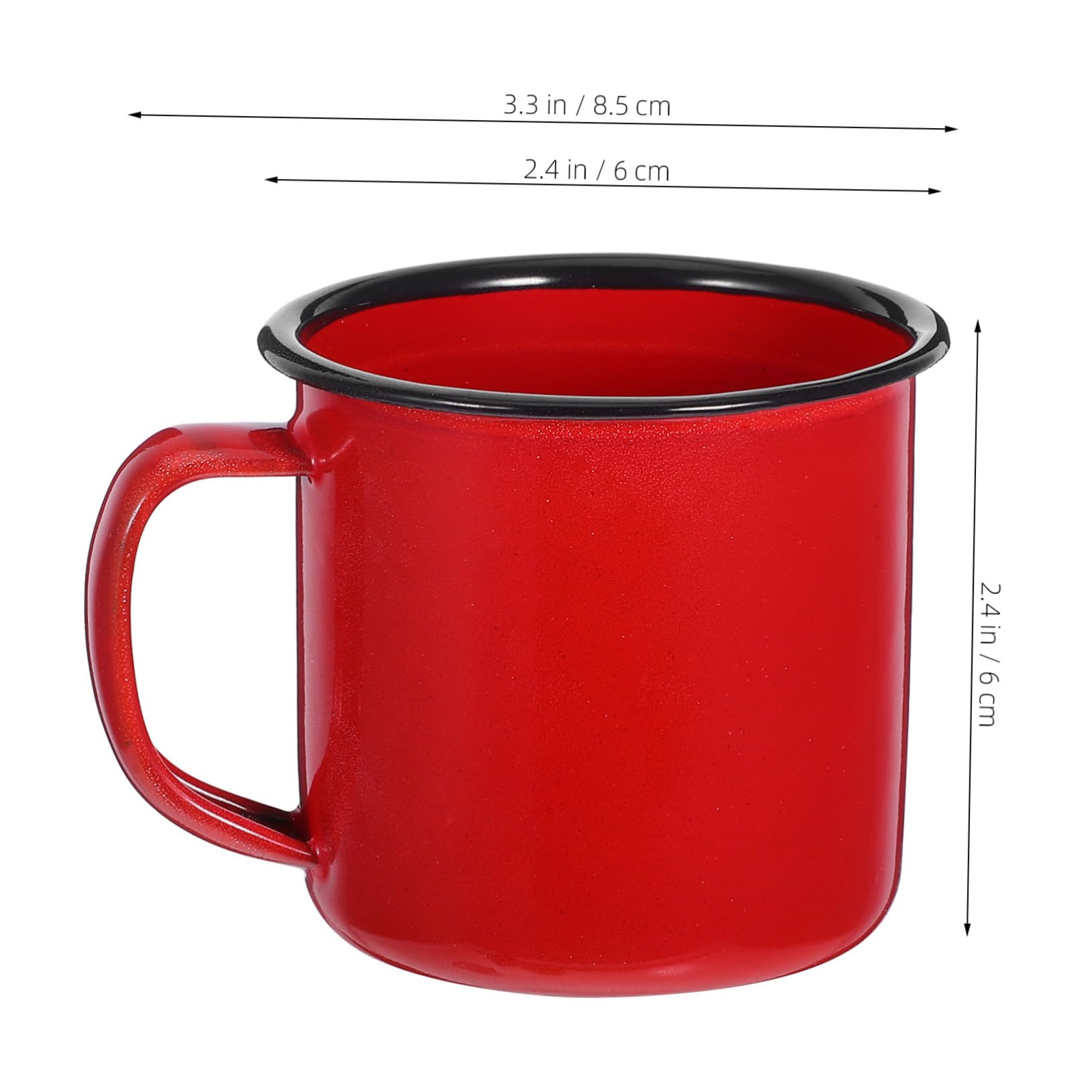 BESTOYARD Emaille Trinkbecher Praktischer und Langlebiger Emaille Teebecher 4 Stück aus Robustem Material im Einfachen Stil für Büro und Riegel