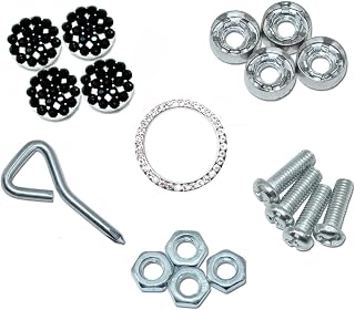 License Plates Nails, Screws & Fasteners Black