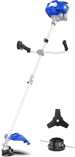 Miniatura 1 de WILD BADGER POWER 52cc Weed EaterWacker Gas Powered, 3 in 1 String TrimmerEdger 18'' with 10'' Brush Cutter,Rubber Handle & Shoulder Strap Included