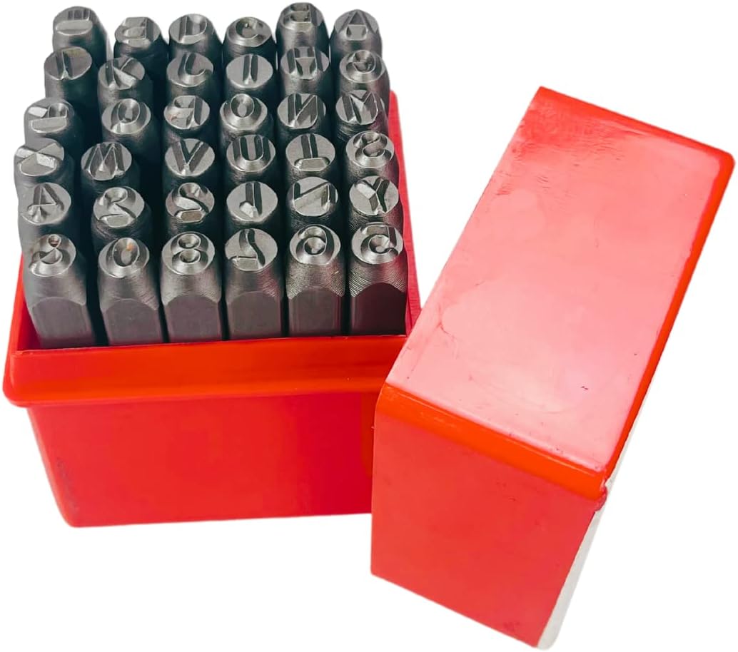 BENCH WIZARD Number & Capital Letter Punch Set 36 Pc (6mm 1/4"): TZ01-09098