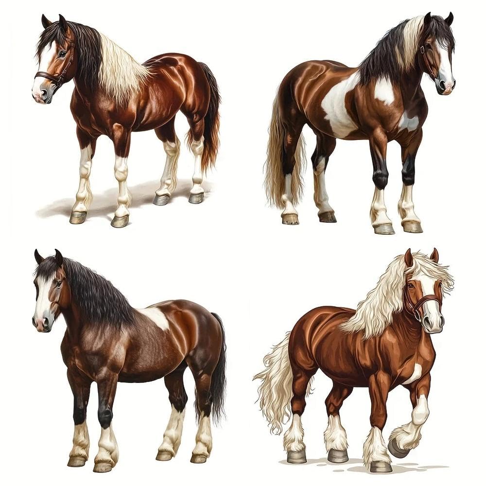 Horse Waterproof Vinyl Stickers Animal Decals for Car Motorcycle Bumper Decor