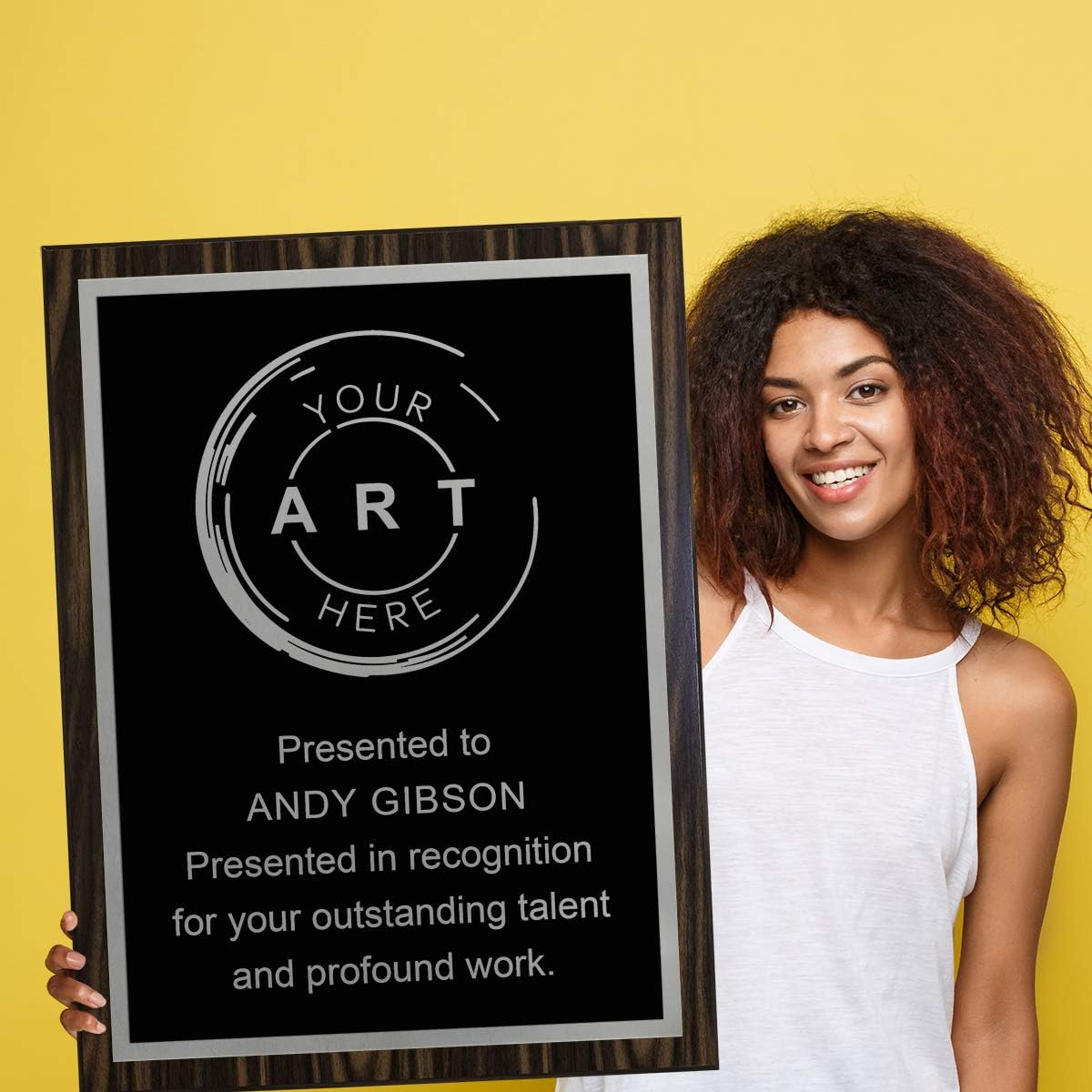 Personalized Engraved Plaques and Awards. Great for Retirement, Thank You, Military Recognition, Special Achievements, Memorials, Sports, School, and Corporate Awards : Office Products