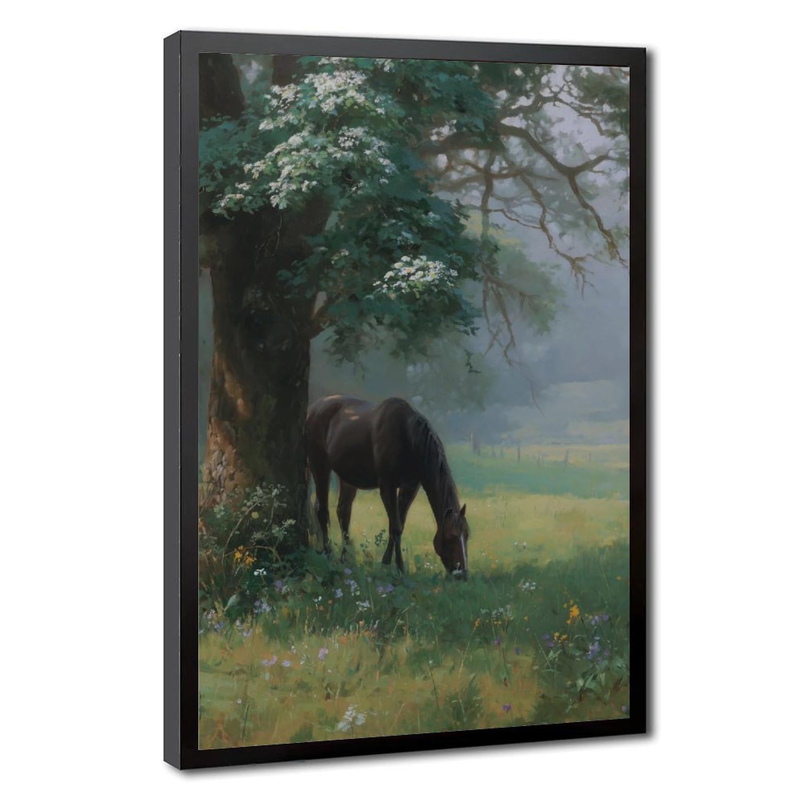 Bareronor Rustic Cottagecore Canvas Poster Bedroom Decor Landscape Office Room Decor Gift 24" L X 36" W