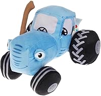 Vista 5 de Tractor azul, juguete de peluche suave, con sonido, original, 8 pulgadas/7.9 in