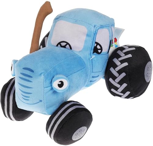 Miniatura 5 de Tractor azul, juguete de peluche suave, con sonido, original, 8 pulgadas/7.9 in