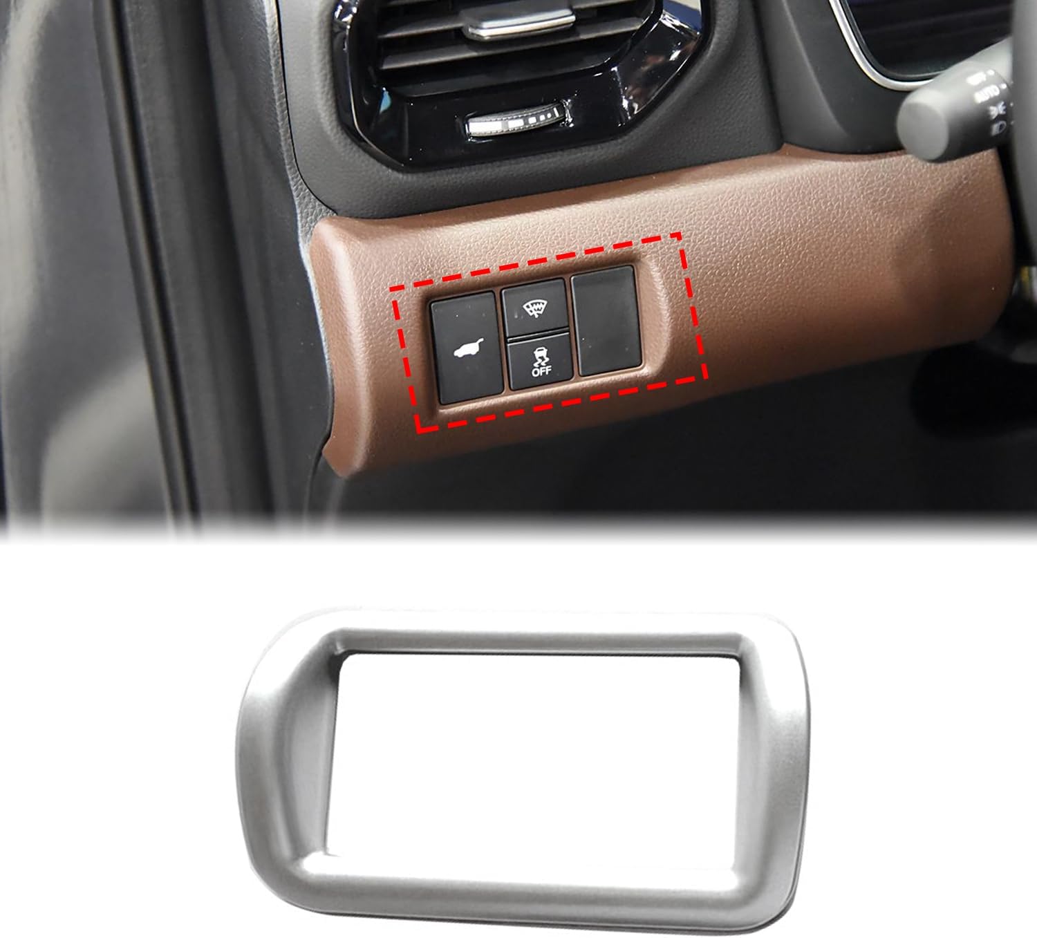 Driver's Side Wiper Strip Molding Button Panel Compatible with Honda New Pilot 2023~2026 Car Decoration Accessories Carbon Fiber Style