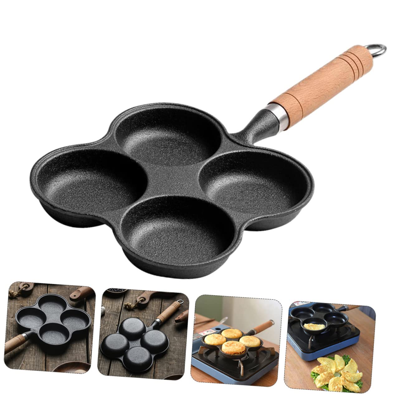 Alipis 1pezzi Padella Per Frittata Pentola Antiaderente Per Uova Design Scanalato Fondo Resistente All Usura Riscaldamento Uniforme