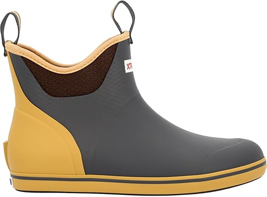 XTRATUF Mens Ankle Deck Boot, Black, Size 12M