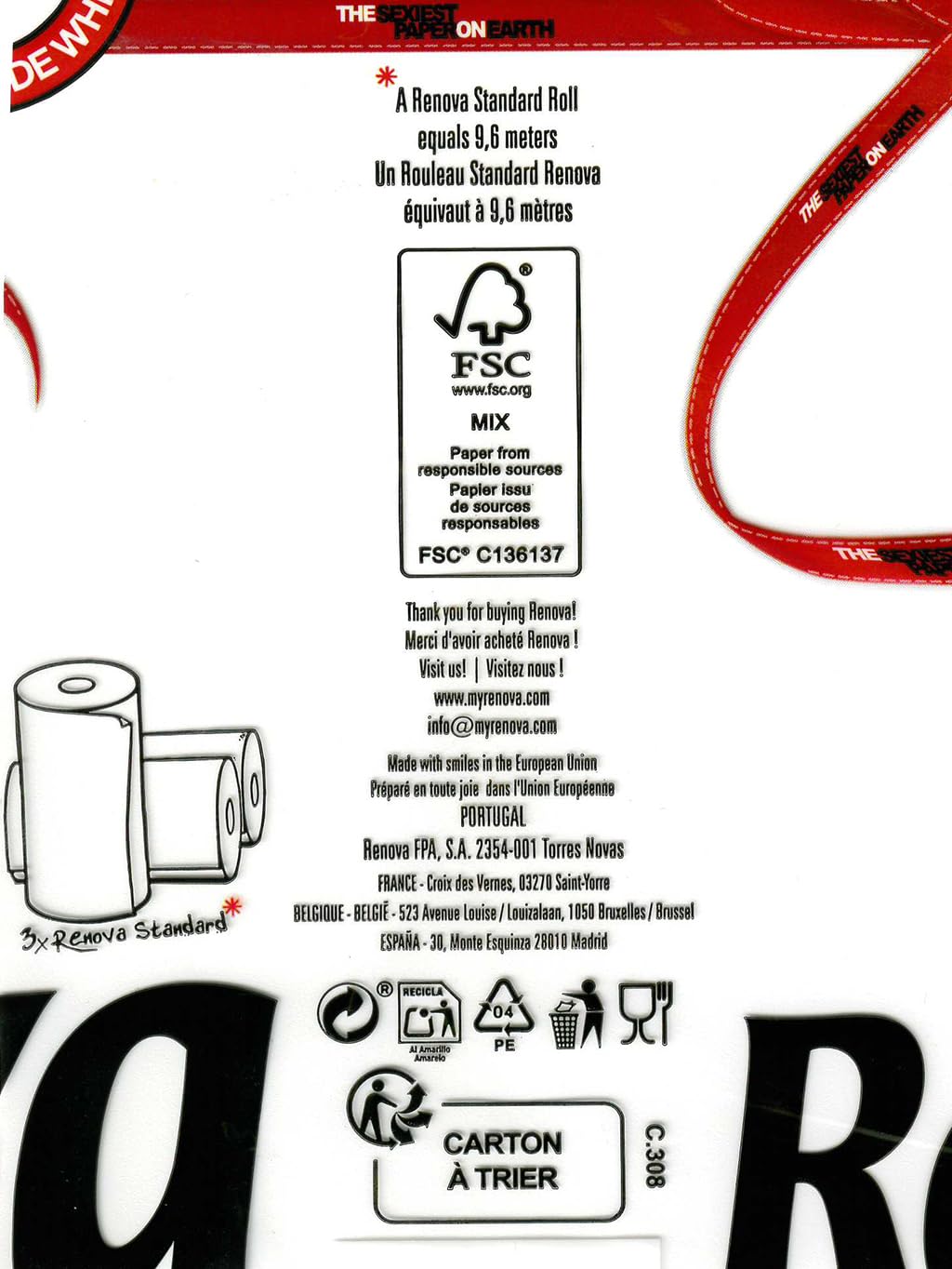 6er Pack Renova Küchenrollen Black Schwarz - Küchenrolle Küchenpapier 2-lagig - Maxi Rolle - farbig - bunt - Papierrolle - Allzwecktücher- der Pack entspricht 18 Standardrollen