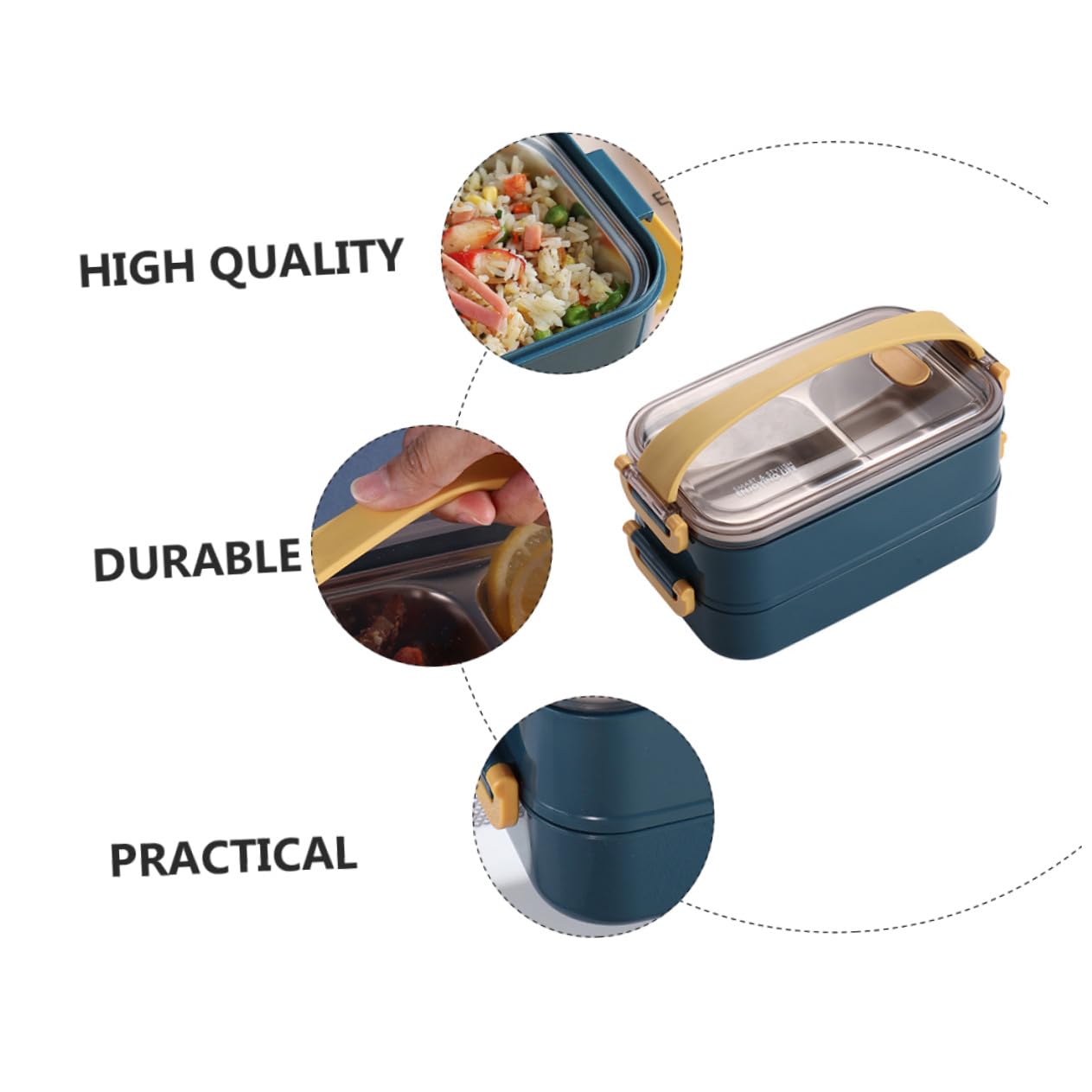 Boîte à Bento Isotherme en Acier Inoxydable, Caisse Rangement Exterieur