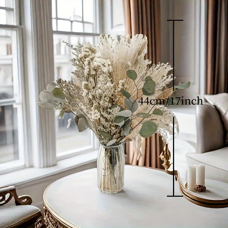 Flores secas naturales mezcla Pampas Eucalipto Boho decoración miniatura 4