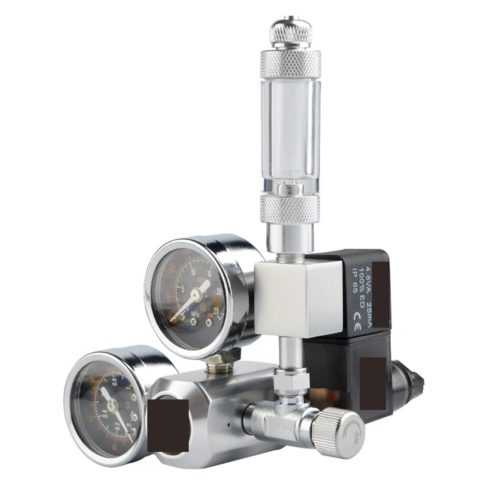 Reduktor ciśnienia CO2, DIY akwarium regulator CO2 zestaw z cewką magnetyczną zawór zwrotny akcesoria do akwarium system kontroli CO2 zestaw generatora reaktora