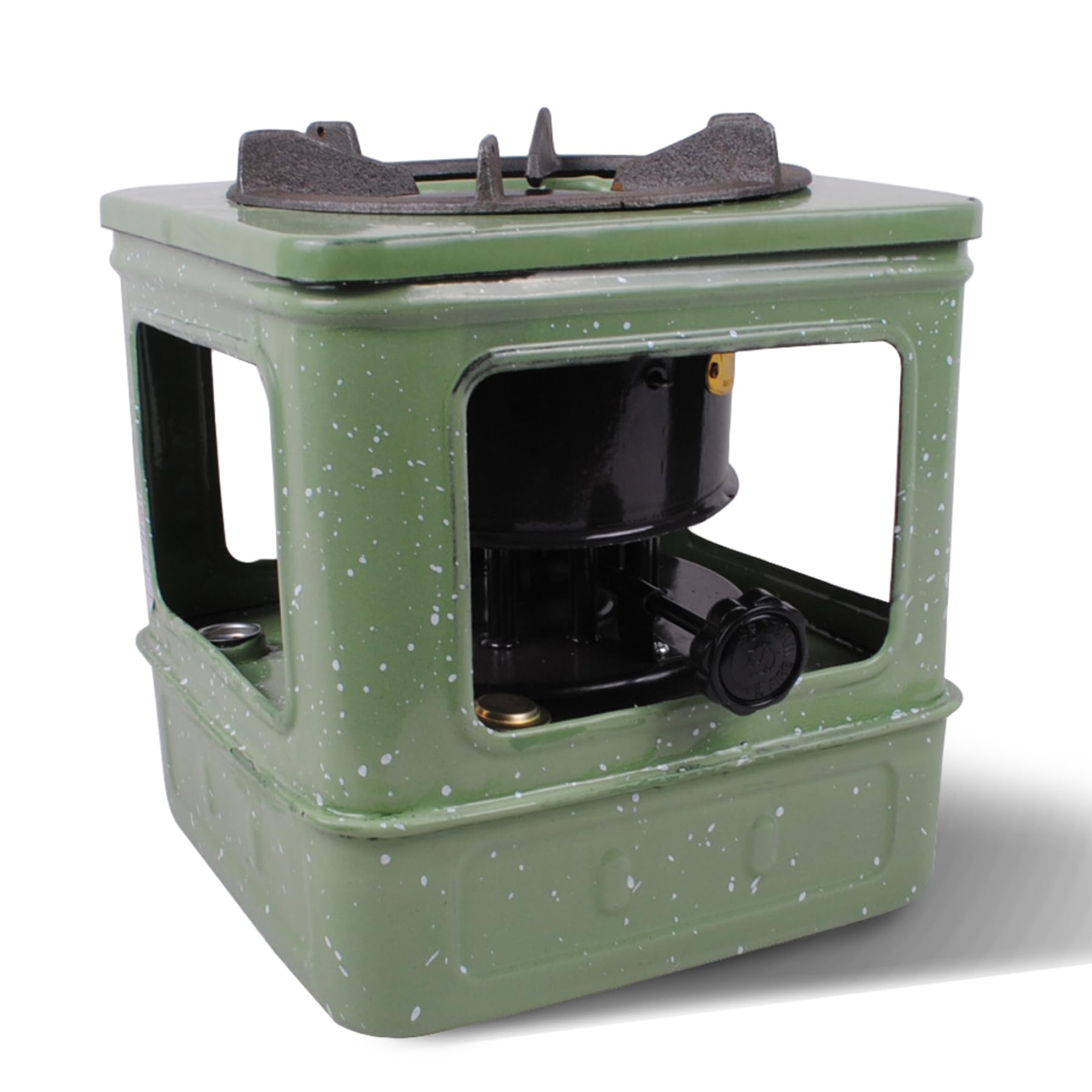 Fornello a cherosene, piccolo riscaldatore a cherosene con 10 stoppini in cotone 8, 9x8, 9x8, 9 Fornello da campeggio portatile antivento per 3-5 persone
