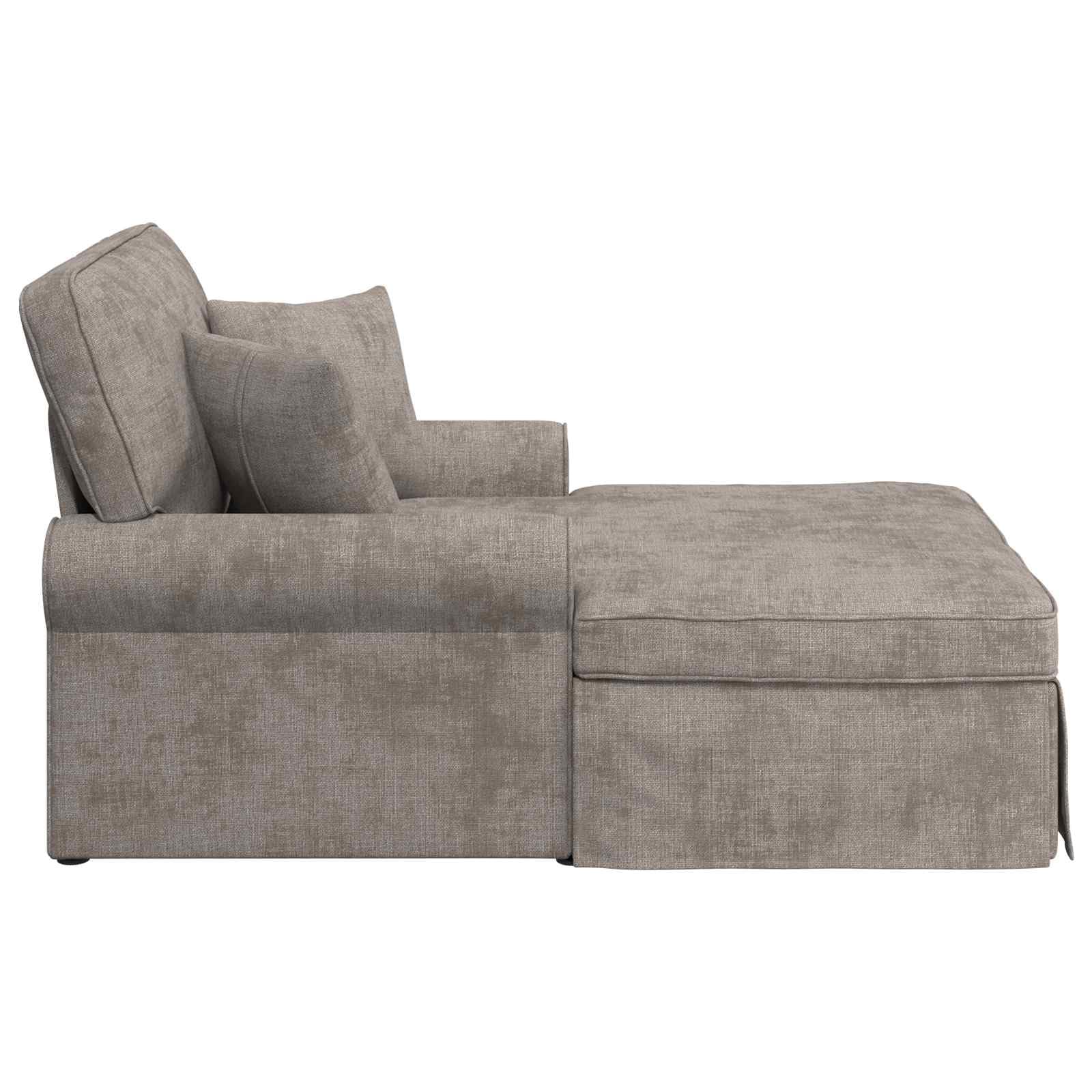 Chaise Lounge avec Jupe Sable 157 x 91 x 91 cm ARES,Chaises Longues,42022956
