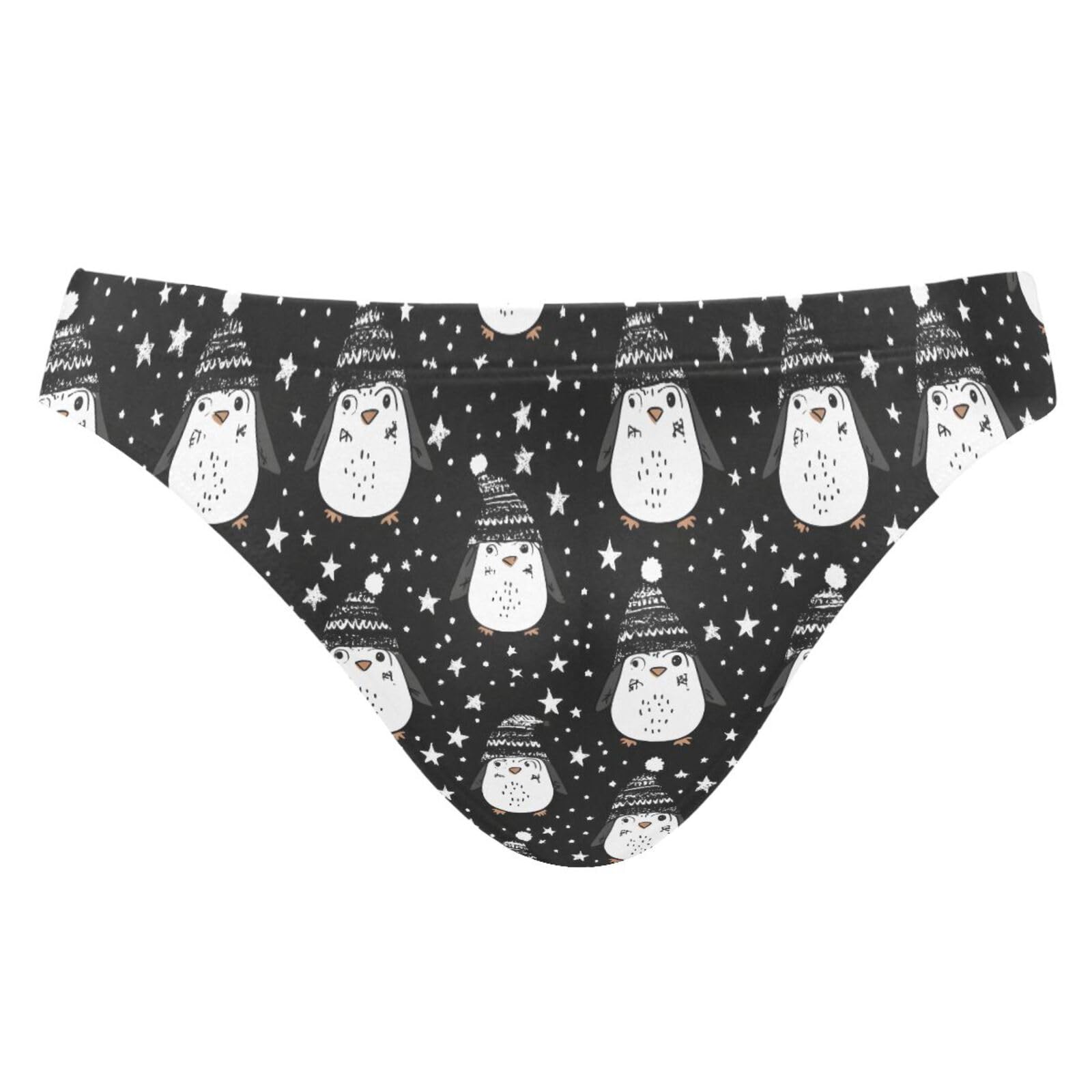 UMIRIKO Mens Swim Briefs Cute Penguins Christmas Bikini Swimwear L 202b8115