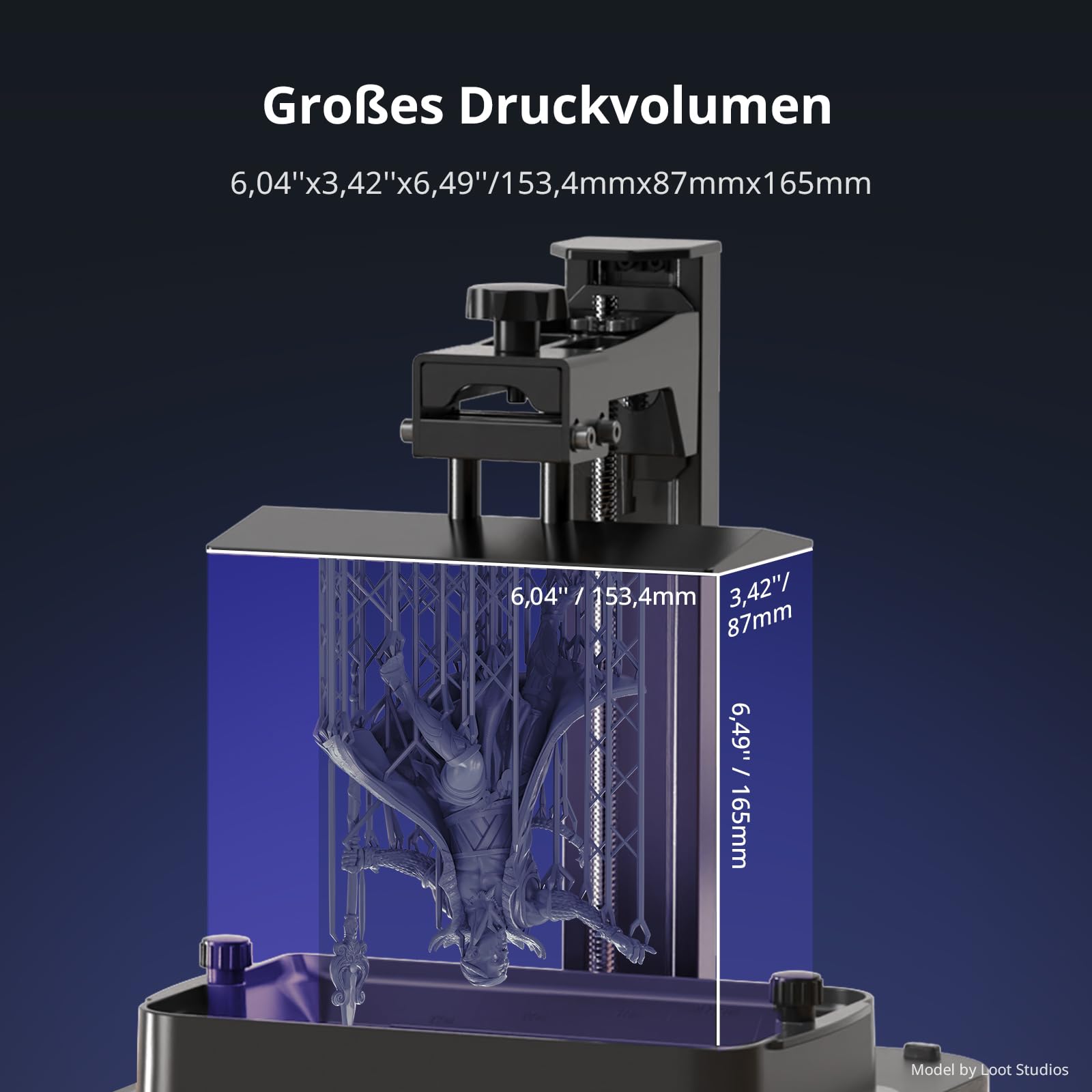 ANYCUBIC Photon Mono 4 – 10K Einsteiger 3D Drucker mit 70 mm/h (High Speed Resin) | 7" Monochrom-LCD, LighTurbo System, perfekt für den ersten 3D-Druck, 153,4x87x165mm