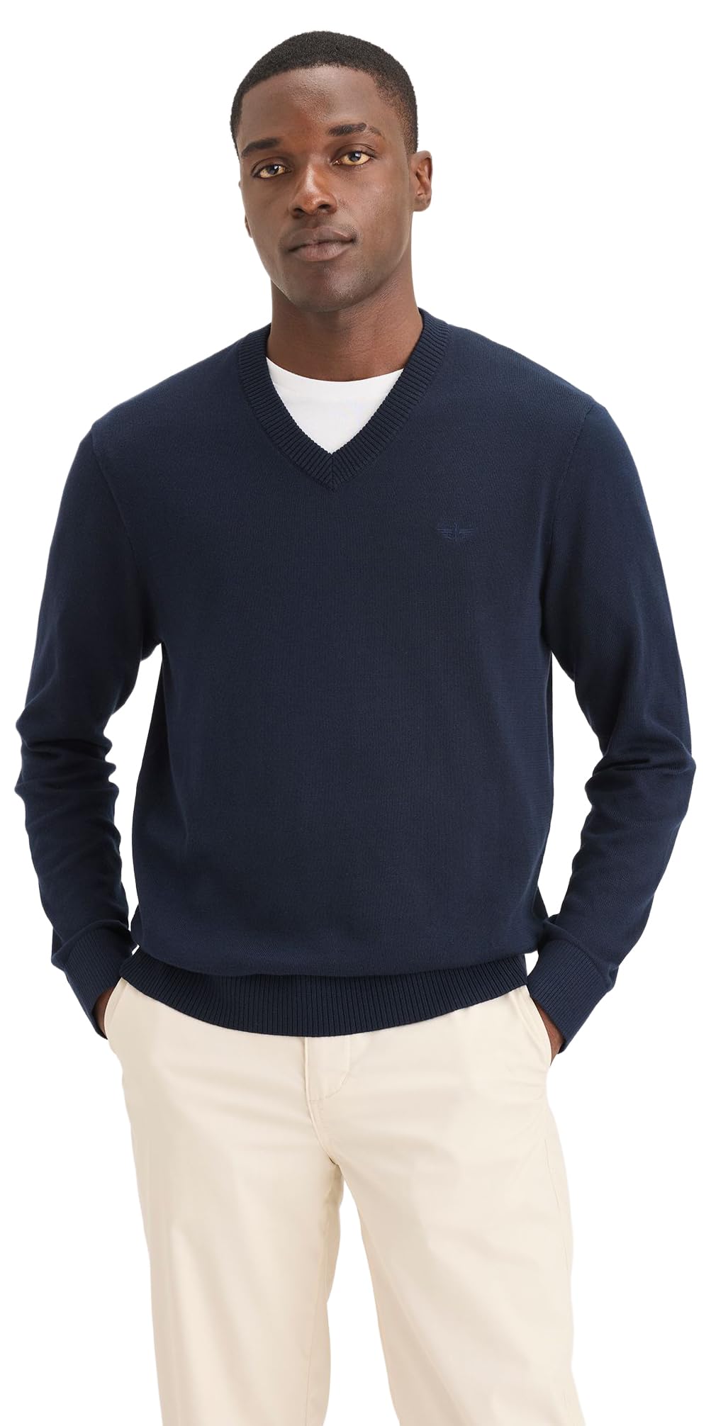 Dockers Men's Sweaters V Neck Sweater, Blazer Navy, M