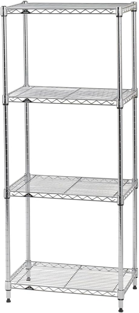 メタルラック キャスター付W120×D46×H155 4段 スチールラック 頑丈