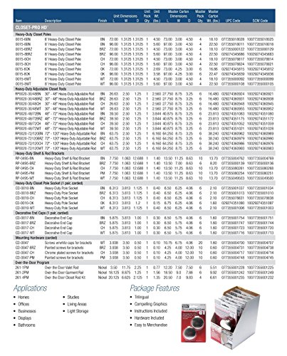 Knape & Vogt John Sterling 0015-6Ch Heavy Duty Closet Pole Rod, 72-Inch, Chrome #TOP1