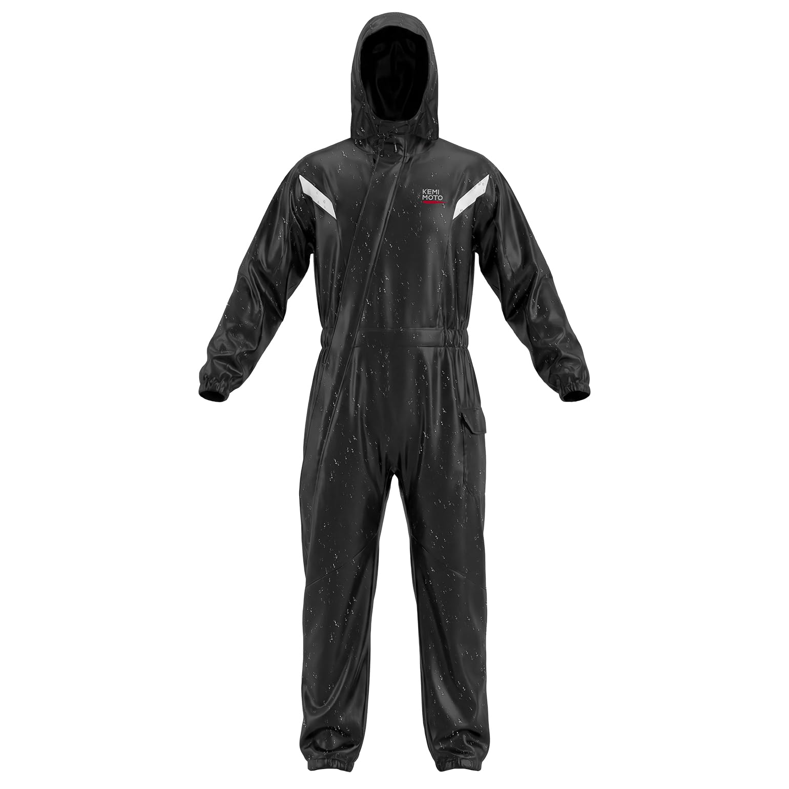 KEMIMOTO Motorrad Regenanzug für Herren, Wasserdicht Regenkombi, Atmungsaktiv Regenmantel, Reflektierende Elemente Regenbekleidung, Regenjacke für Camping, Wandern, Reisen, Radfahren