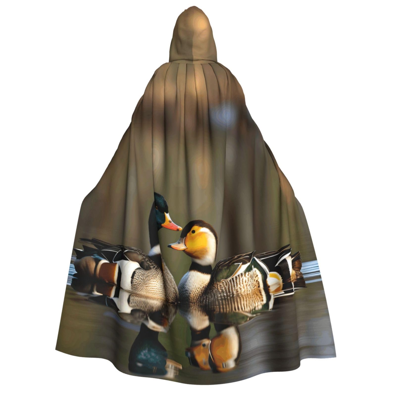 Cape de magicien à capuche imprimé colvert pour réussir son costume de vampire adulte - 8