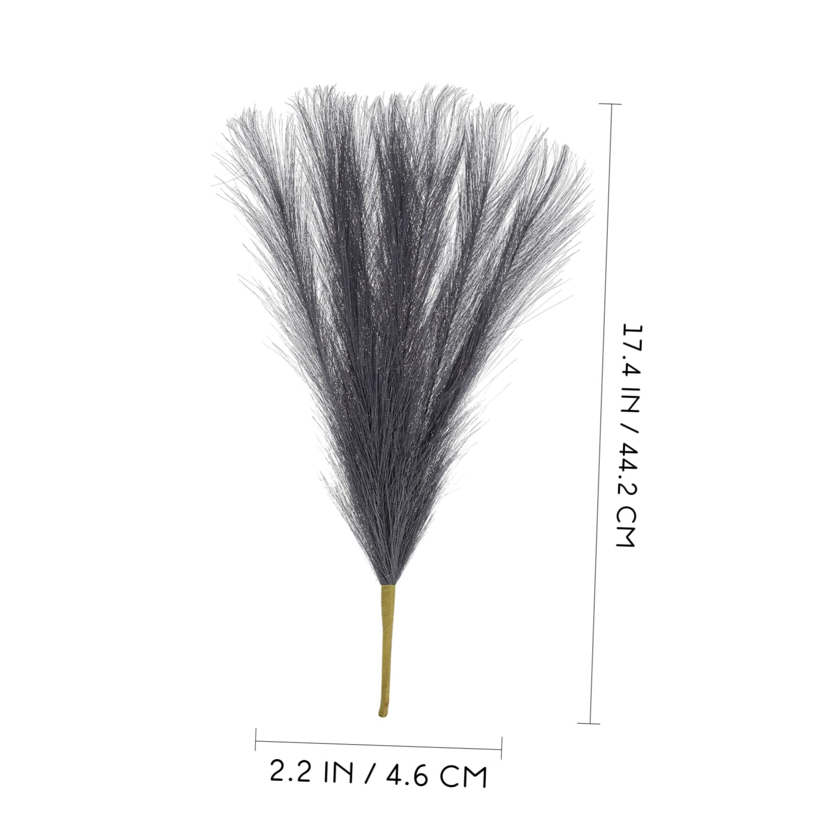 Amosfun 18 Pcs Branches D' Herbe De Pampa Séchée Tige Courte D' Bouquet Pampa Boho Gris Fausse Herbe De Pampa Faux Pompas Floraux Fil De Fer