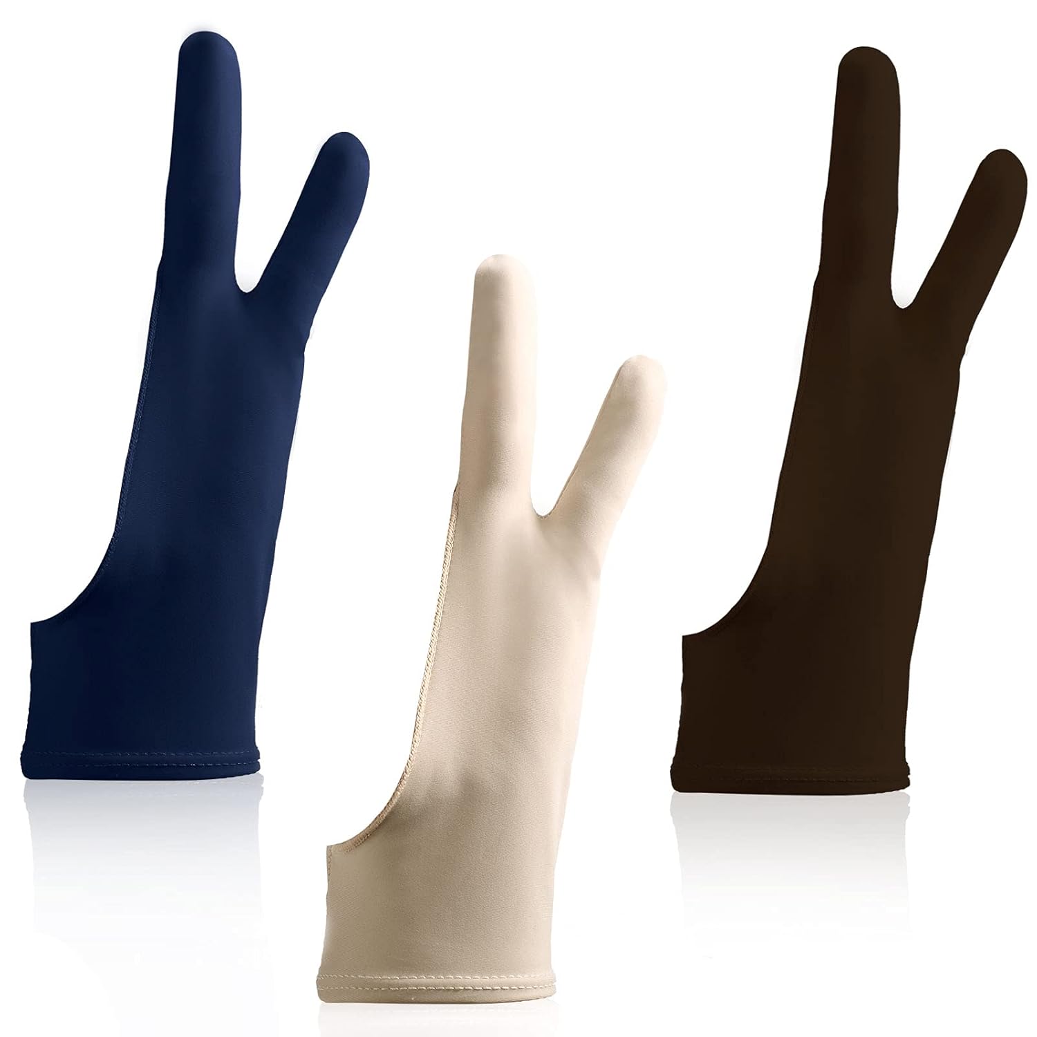 3 Pieces TwoFinger Glove Artist Drawing Tablet Gloves Drawing Hand