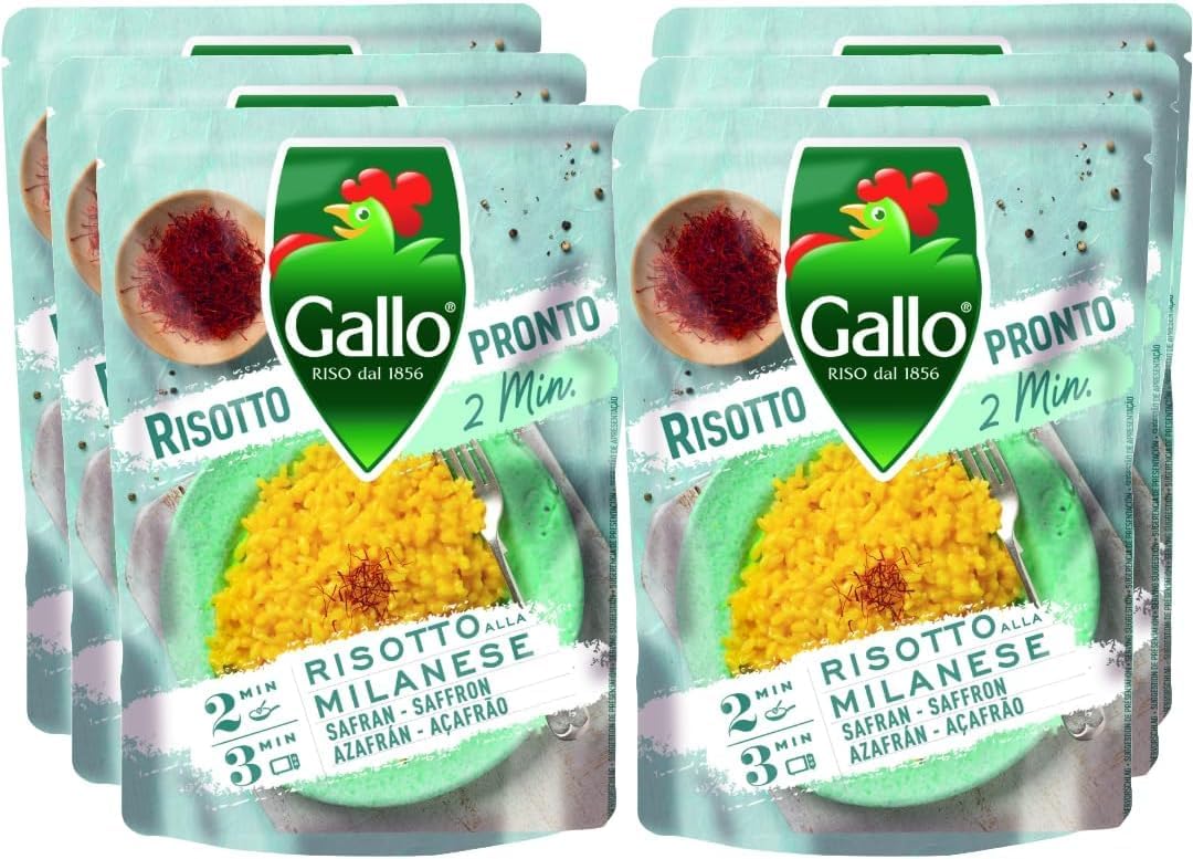 Risotto Pronto, Saffron, Vegetarian Quick Cook Risotto, 250 g (Pack of 6)