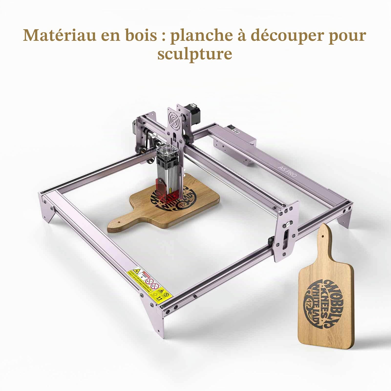 ATOMSTACK Graveur laser machine de découpe et de gravure laser A5 P série puissance de sortie 5W-5.5W protection des yeux à mise au point fixe, graveur laser à spot comprimé