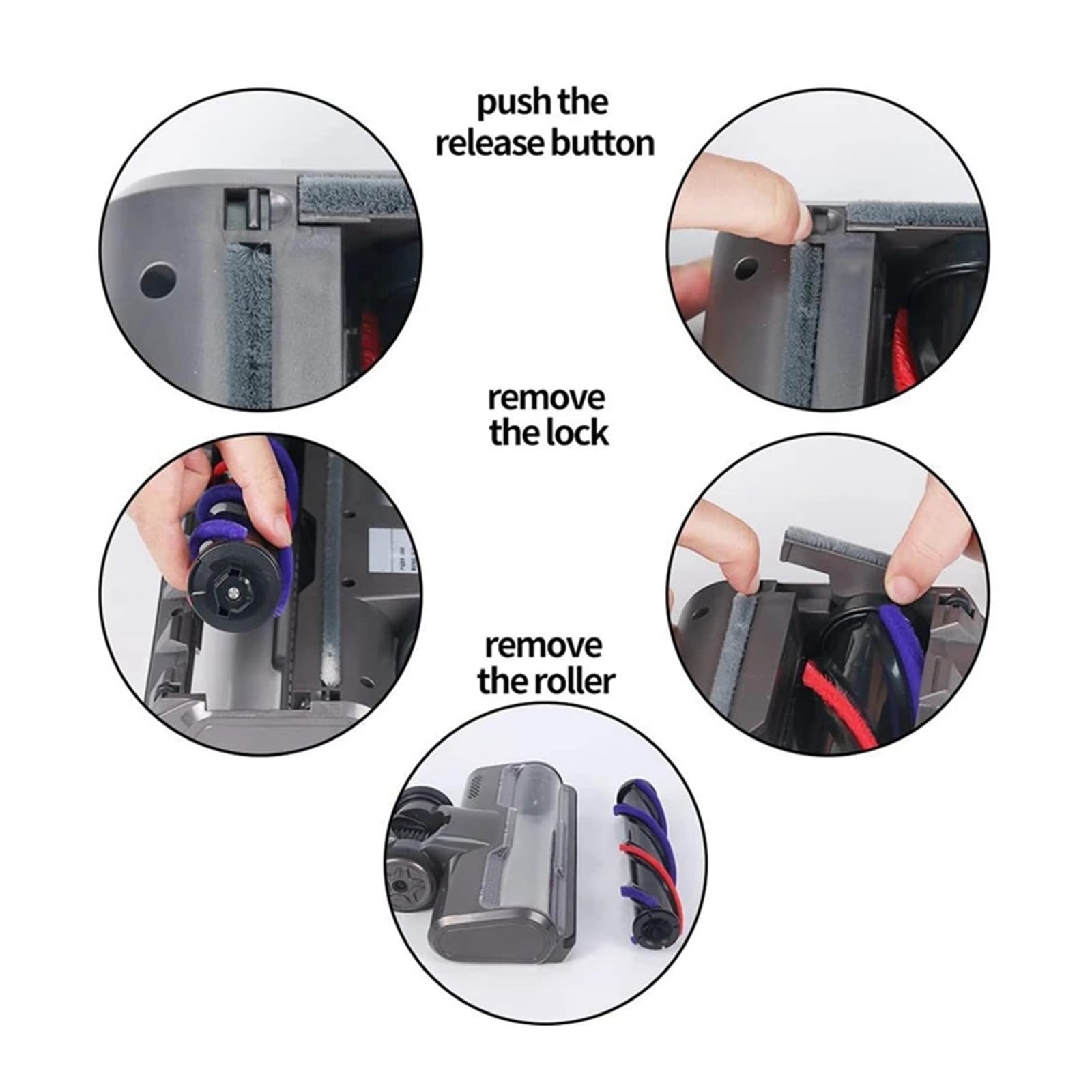 Testina per Pavimenti Duri, Compatibile con Dyson V7, V8, V10, V11, V15