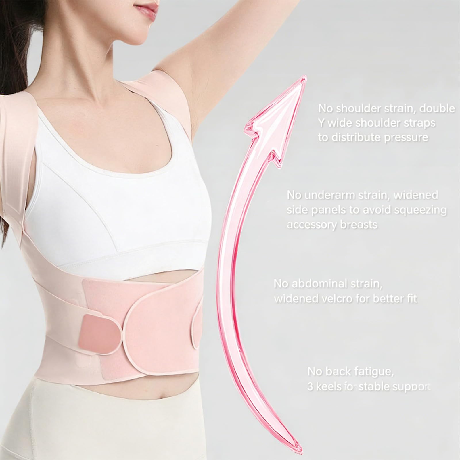 Corrector de postura invisible para hombres y mujeres, transpirable, elástico para la espalda, alivia la joroba y mejora la postura del cuerpo. Corrector invisible