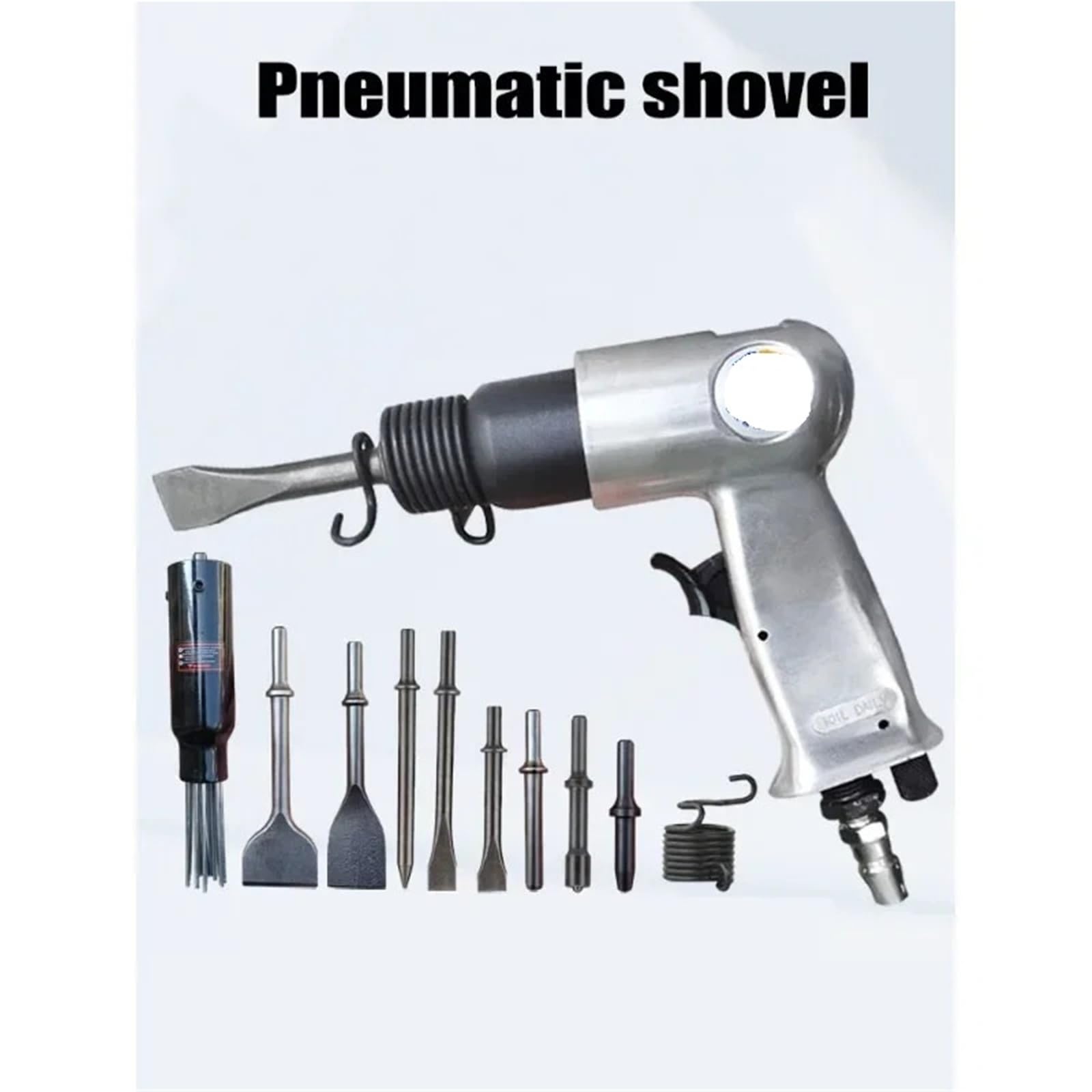 Pala pneumatica, pistola a percussione, martello pneumatico multifunzione, vibrante, scalpello, for la rimozione della ruggine, scorie di saldatura, pala eolica, coltello