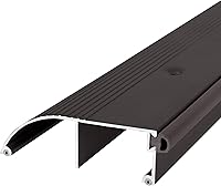 Vista 3 de M-D Building Products 10322 3-3/8 pulg. x 1 pulg. x 36 in. Umbral de puerta de salida de aluminio y vinilo de bronce de alto perfil