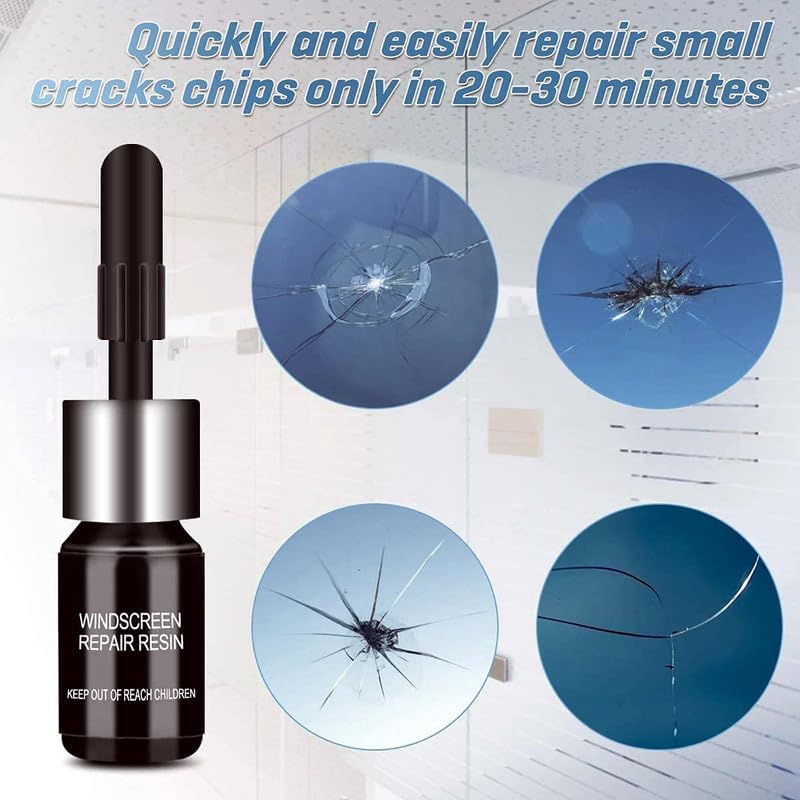New Trending Car Windscreen Repair Kit, Car Windshield Crack Scratch Resin Repair Tool Kit, for Fix Auto Wind-Shield Glass Cracks, Bulls Black Bottle (Pack of 1) for All Windscreen - Image 6 thumbnail