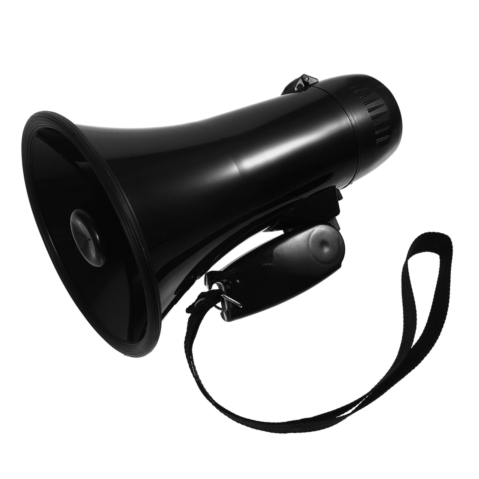 ibasenice Mégaphone Portatif 25w Noir en Plastique Léger Enregistrement 240 Secondes, Haut-Parleur Puissant, Alimentation par 4 Piles D, Usage Sportif Sécurité Extérieure