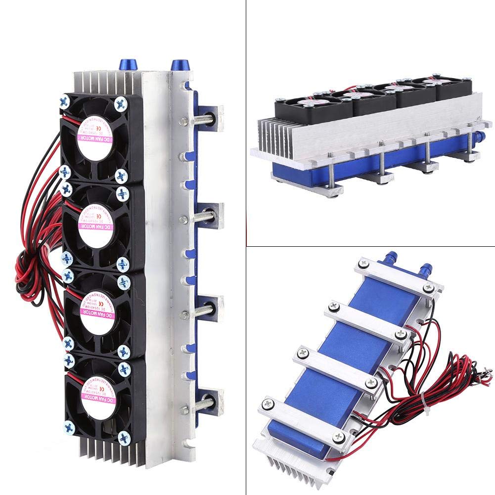 Foglio di refrigerazione Kit di refrigerazione a semiconduttore 12V 4-Chip TEC1-12706 Dispositivo di raffreddamento ad aria per refrigerazione refrigeratore termoelettrico fai-da-te